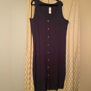 Lane Bryant Blue Cotton Casual BodyCon Dress Size 22/24 ALMOST SUMMER SALE!